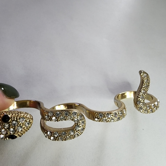 Forever 21 Gold Plated Four Finger Snake Ring - Picture 3 of 8